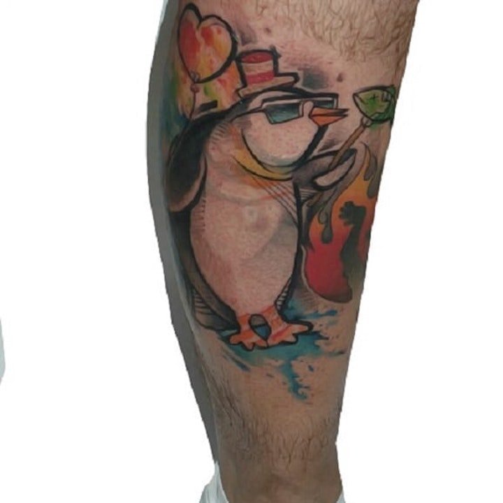 企鹅纹身图   10款呆萌圆润的企鹅纹身图案