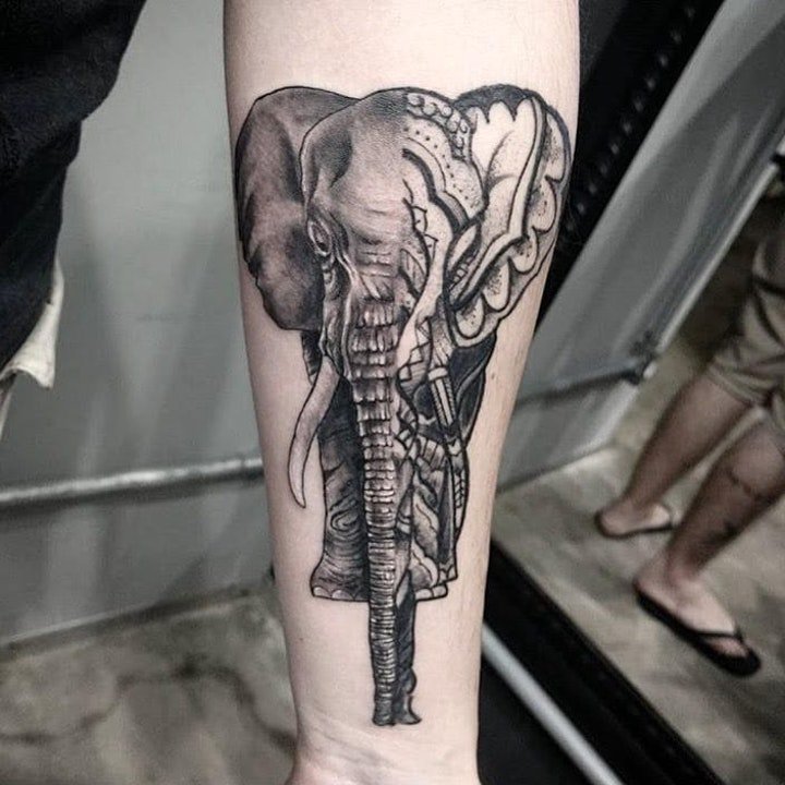 黑灰动物纹身 10组黑灰色调凶猛纹身动物系纹身图案