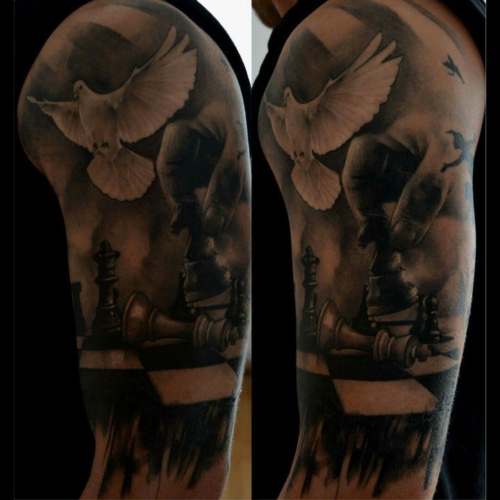 鸽子纹身图案 10款纹身鸟鸽子主题的纹身图案