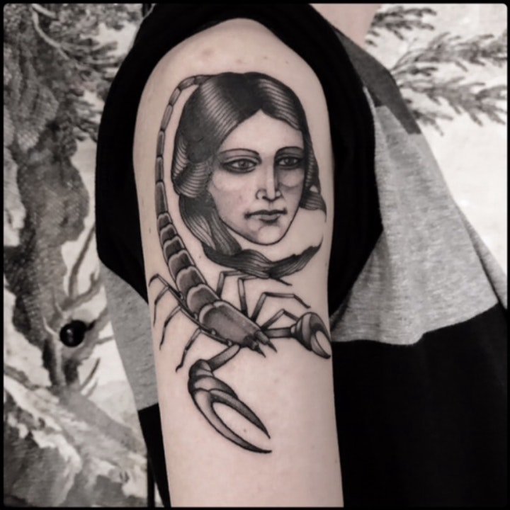 图腾纹身图案 多款黑灰色调动物及植物纹身的图案