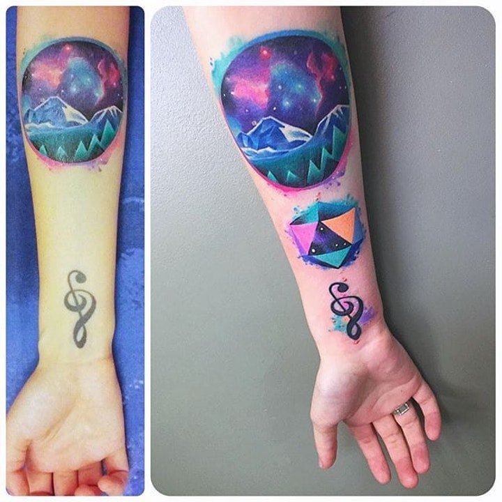 抽象纹身图案 身体各部位纹身的抽象图案欣赏