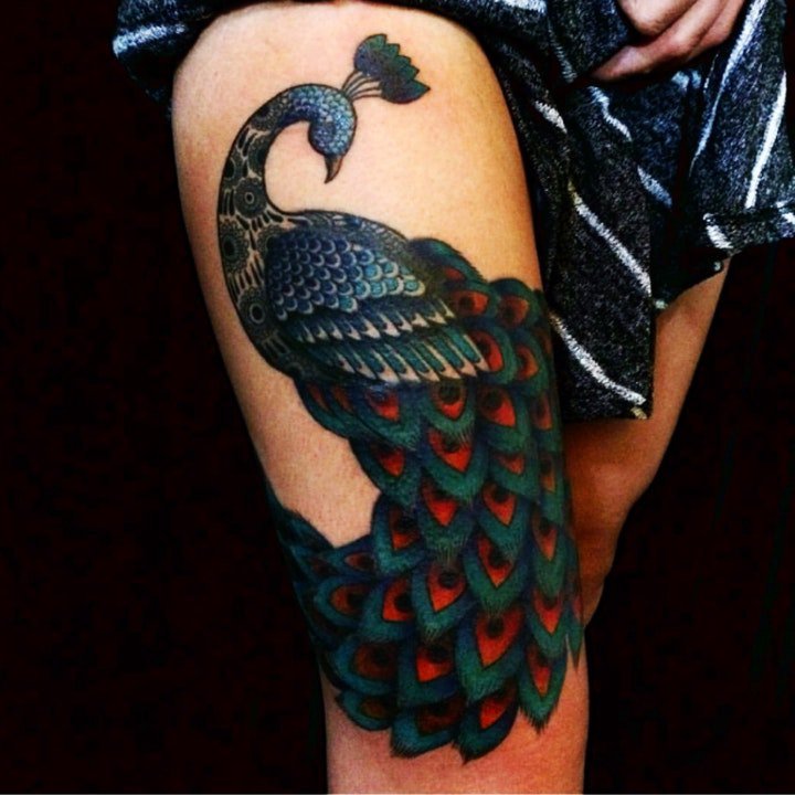 纹身 彩色羽毛  多款轻柔而又美丽的水彩羽毛纹身图案