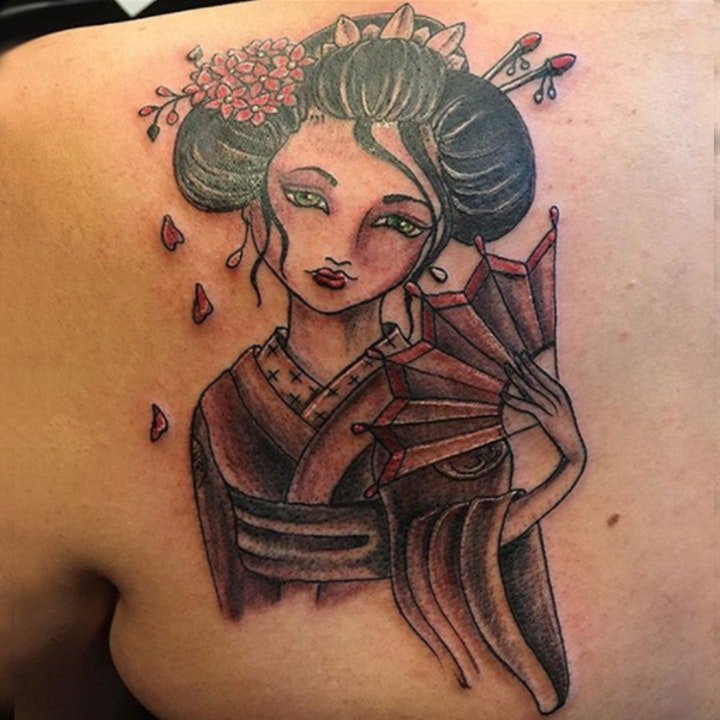 日本艺妓纹身图案 10款十分多彩的日本艺妓纹身图案