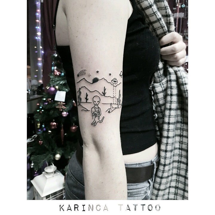 仙人掌纹身  多款设计巧妙而又时尚的仙人掌纹身图案