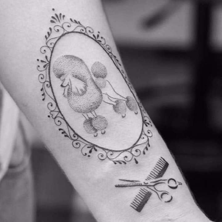 狗纹身图案 10款各种不同色调与风格的小狗纹身图案