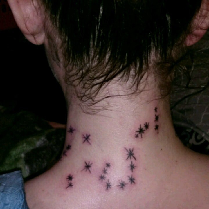 星座线条纹身  多款清新而又简单的星座符号纹身图案