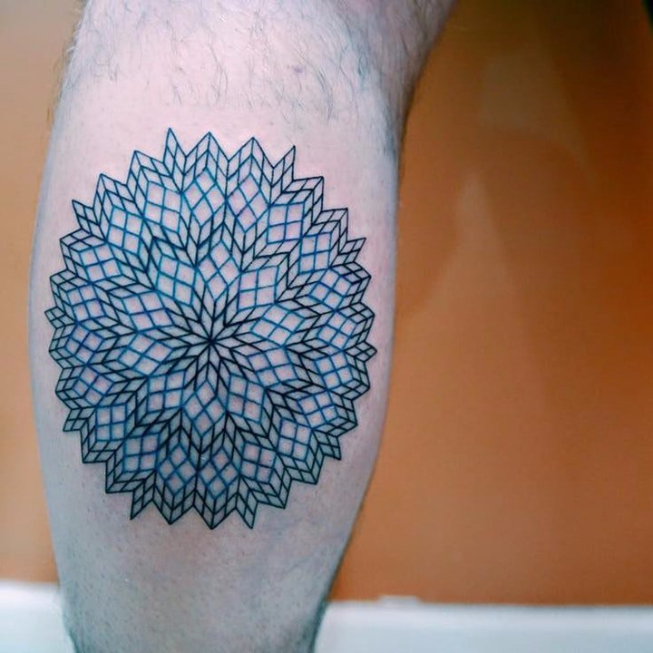 几何纹身图案 创意十足的10张黑灰线条纹身几何图案