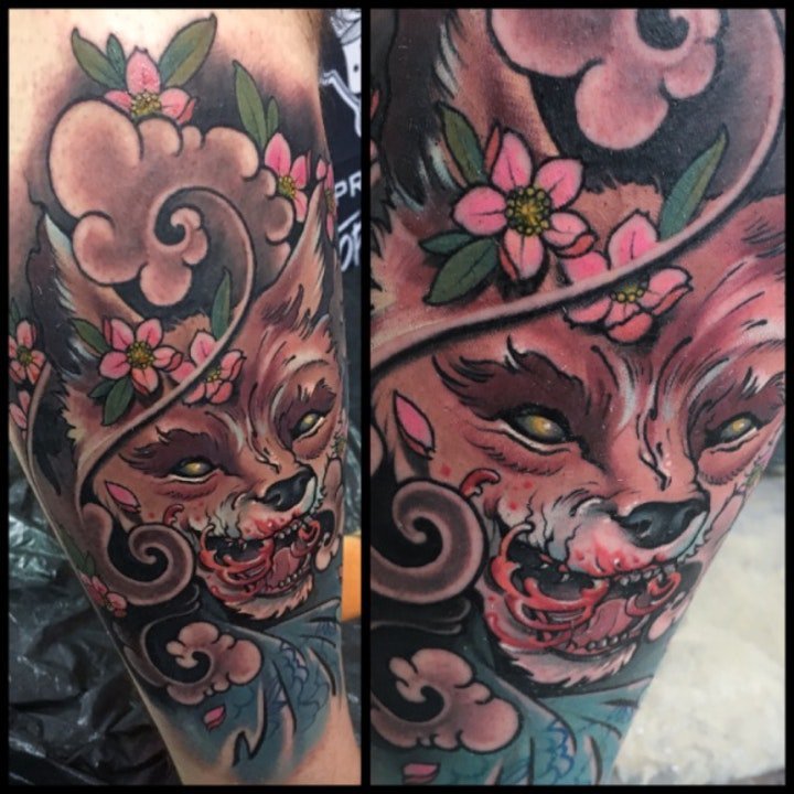 狐狸纹身图   9组机灵聪敏的狐狸纹身图案图片