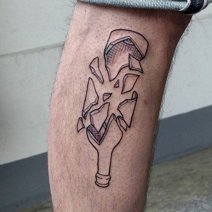 简易纹身简笔画 一组黑色线条简易纹身简笔画小图案