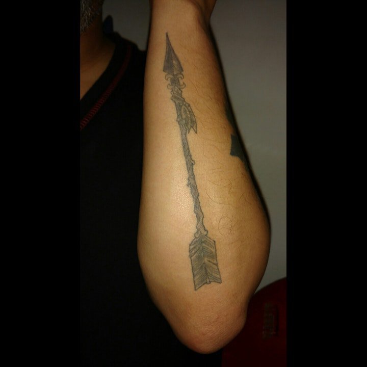 弓箭纹身图   设计巧妙而又简单的弓箭纹身图案