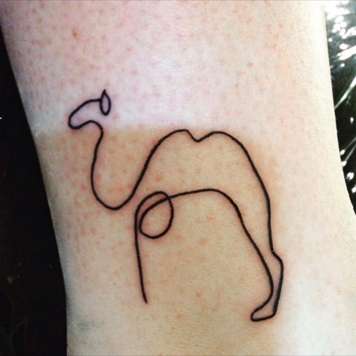 简约线条纹身图 精致的简笔画纹身简约线条纹身图案