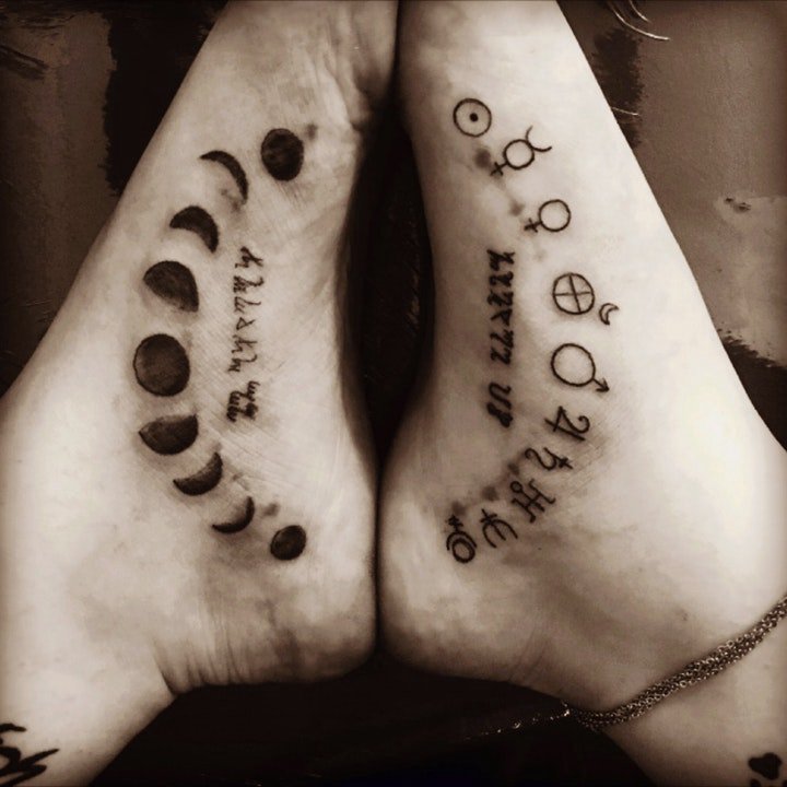 艺术纹身图案 一组黑灰色调十分创意的艺术纹身图案