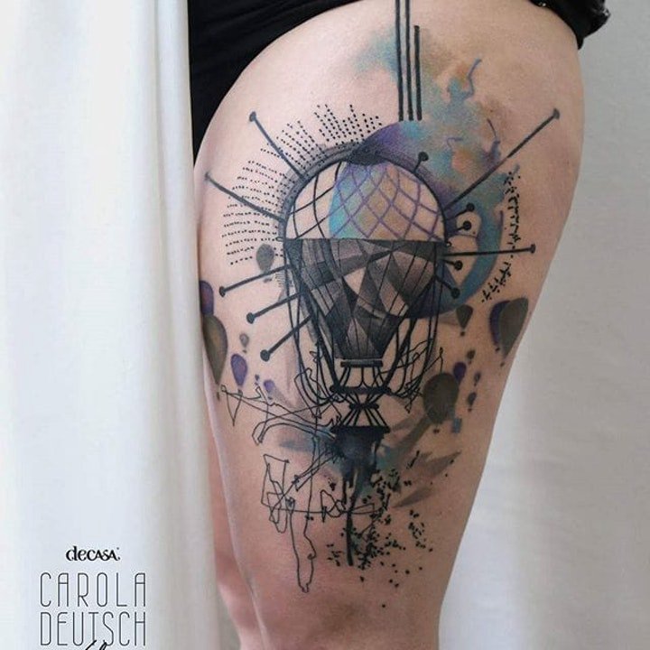 水彩纹身图片  11款唯美的水彩晕染彩绘纹身图案