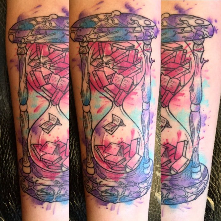 水彩纹身图片    随意而又唯美的水彩泼墨纹身图案