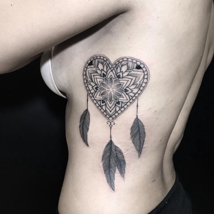 捕梦网纹身图案 10款梦幻且个性化的捕梦网纹身图案