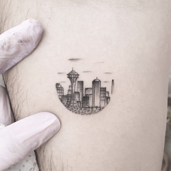 建筑物纹身   多款造型奇特的建筑物纹身图案