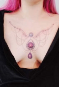 纹身小宝石图片 小清新的一组宝石小纹身图案