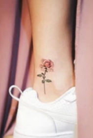 脚踝小纹身 精致的一组女生脚踝处赵小清新的纹身图