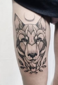 18款黑灰色的点刺纹身图片