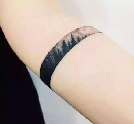欧美臂环纹身 18组好看的臂环脚环纹身图案