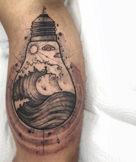 水墨设计纹身 很好看的9张水墨风格设计感纹身图案