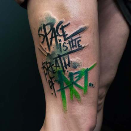 水彩纹身 漂亮的18组暗色彩绘纹身图案