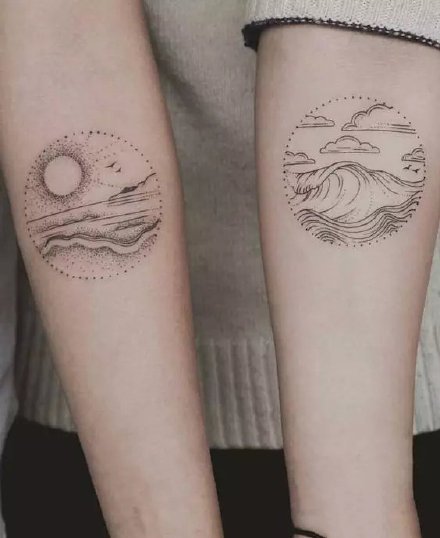 情侣小纹身图片 9张适合情侣的成对小清新图片纹身