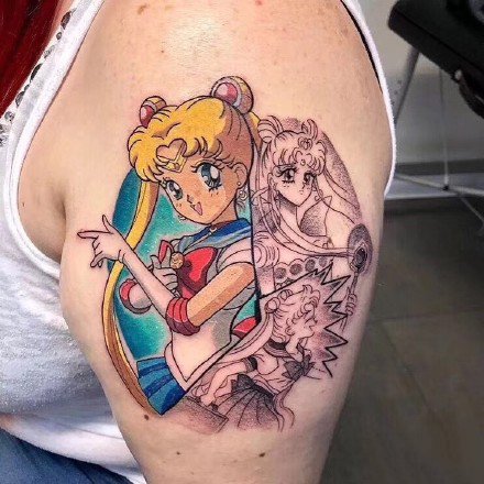 动漫卡通的一组美少女纹身图片欣赏