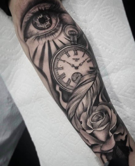 点刺纹身图 26组暗黑系风格的点刺帅气纹身图片