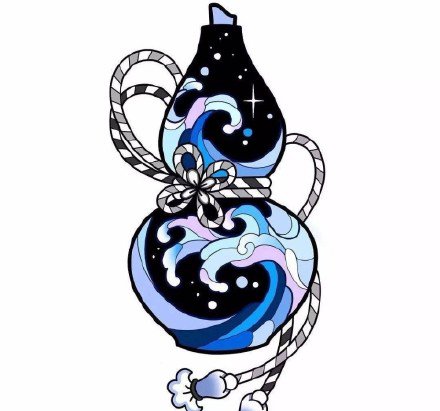 浪花主题的一组纹身作品和手稿图片