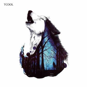 37组各风格的帅气狼头纹身图案手稿