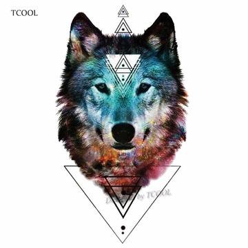 37组各风格的帅气狼头纹身图案手稿