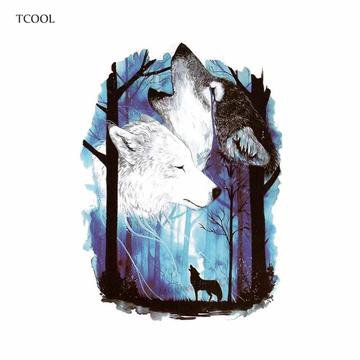 37组各风格的帅气狼头纹身图案手稿