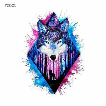 37组各风格的帅气狼头纹身图案手稿