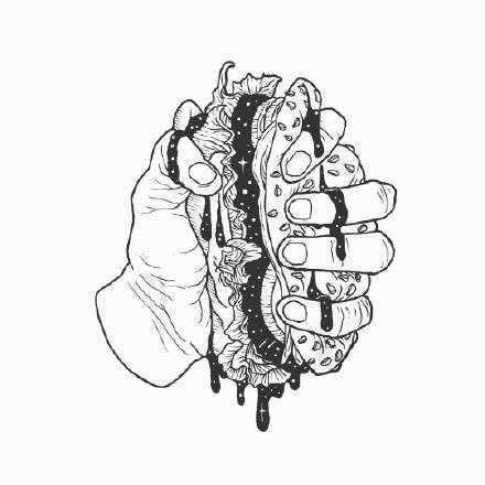 26款漂亮的帅气黑灰点刺纹身图案手稿