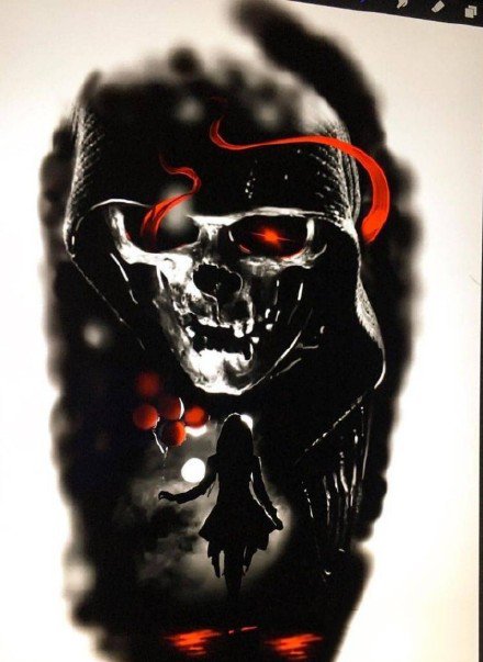 30组欧美包臂的写实黑色纹身图案