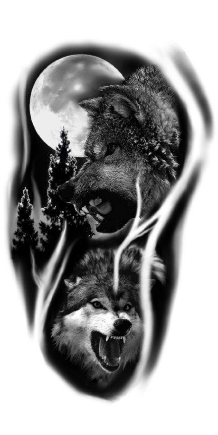 30组欧美包臂的写实黑色纹身图案