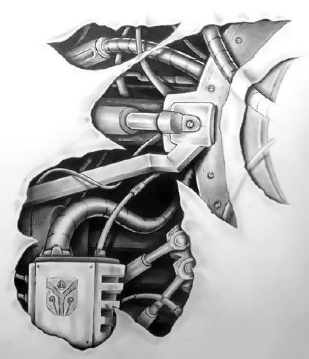机械纹身 帅气的9款男性机械臂等机械纹身图案
