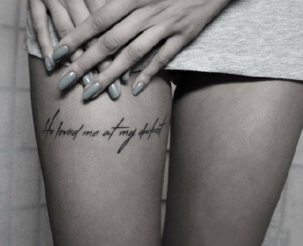 英文字母纹身 18组小清新的英文短句等字母纹身图案