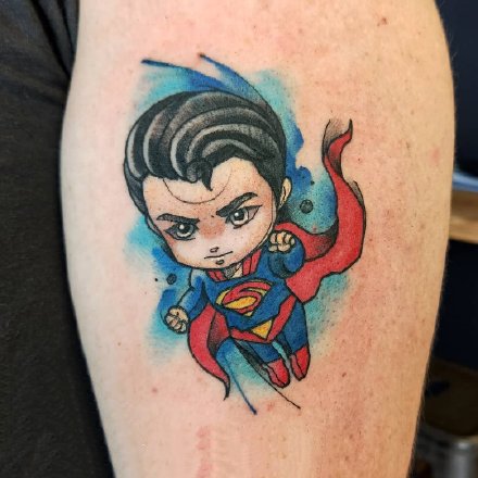 欧美影视的超级英雄卡通小图纹身作品