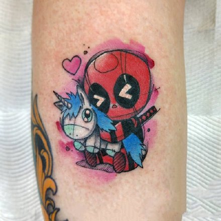 欧美影视的超级英雄卡通小图纹身作品