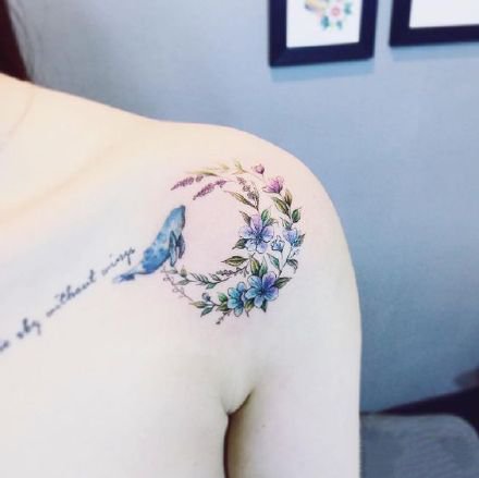 花环纹身 小清新的9张花环纹身图案作品