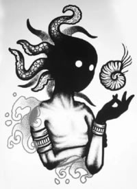 暗黑系的10张人物创意纹身手稿图片