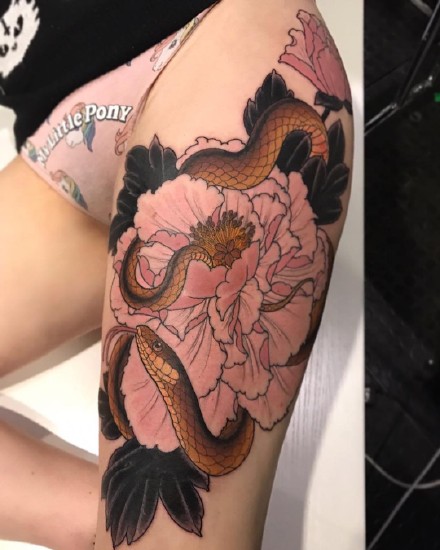 蛇纹身 18款好看的传统蛇纹身图案作品