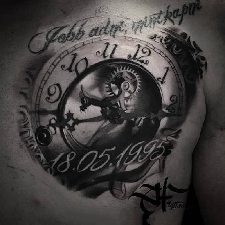 小臂钟表纹身 18款欧美风格包臂钟表纹身图案