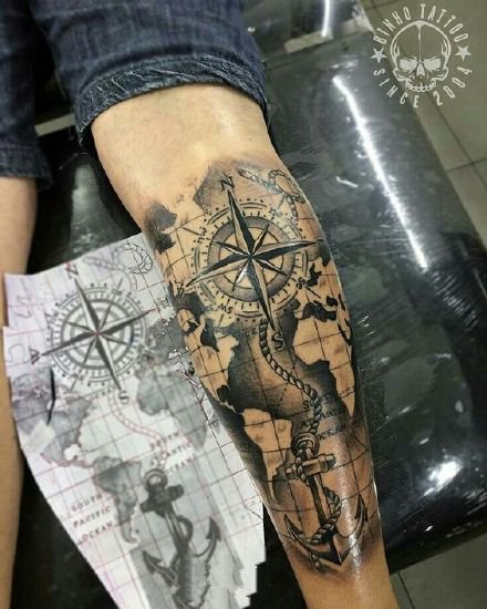 小臂钟表纹身 18款欧美风格包臂钟表纹身图案