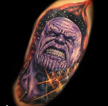 漫威纹身 18款漫威的角色人物逼真写实纹身图案