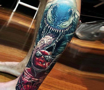 漫威纹身 18款漫威的角色人物逼真写实纹身图案