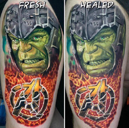 漫威纹身 18款漫威的角色人物逼真写实纹身图案