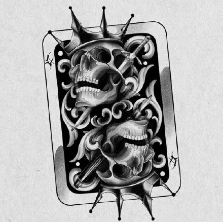 27组黑灰色的创意小图纹身素材图片欣赏
